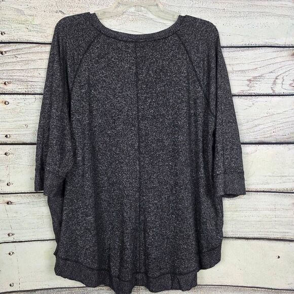 Maurices Gray Soft Knit 3/4 Sleeve Pullover Top L - Picture 5 of 9